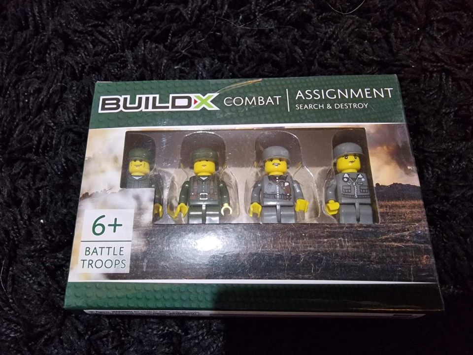 Buildx 4 Figure Set (Like Lego) Combat Battle Troops Durham Diecast